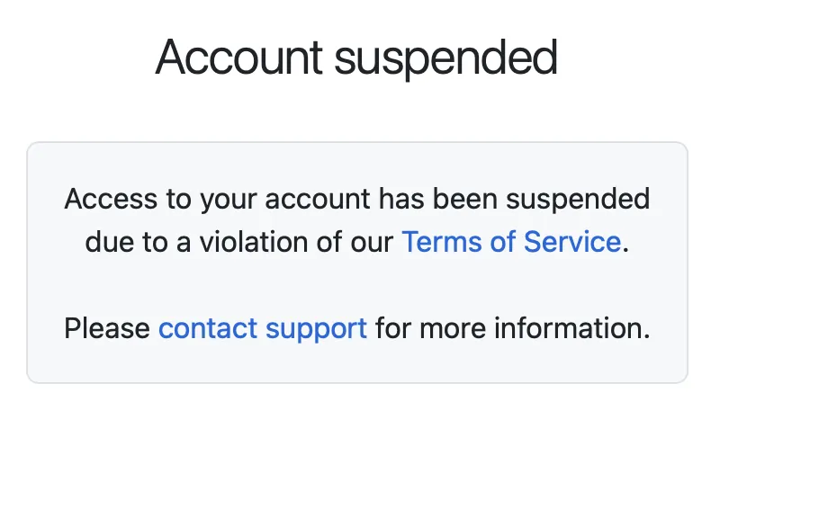 Account Suspended