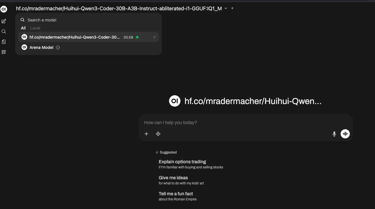 Open WebUI Interface