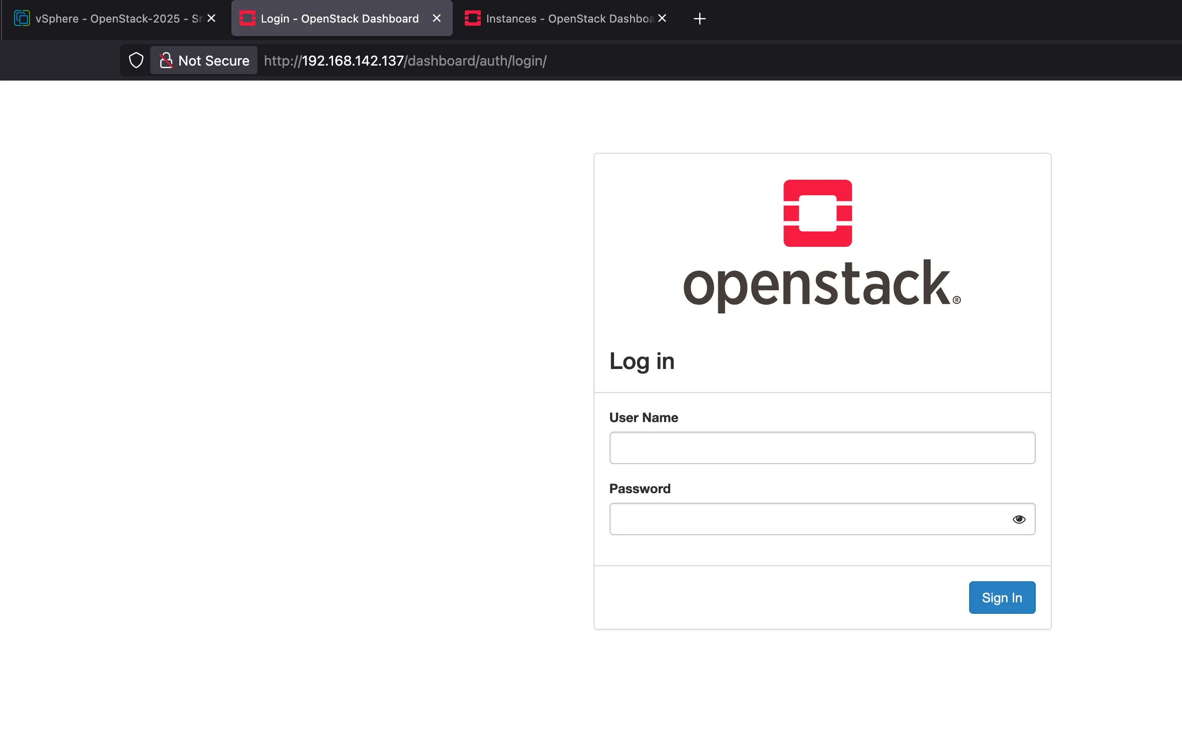 OpenStack Dashboard