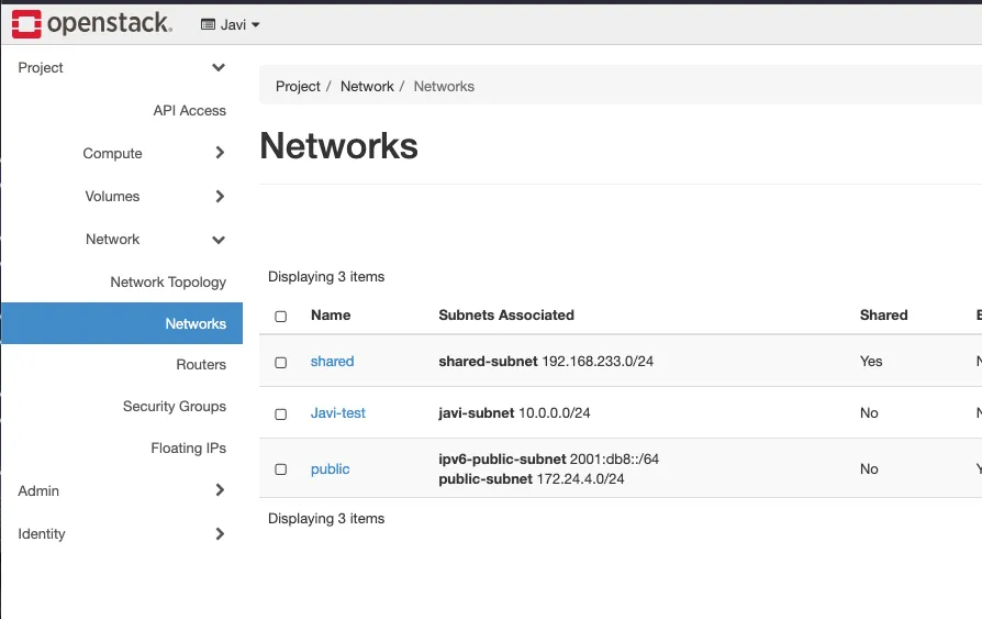 Create OpenStack Project