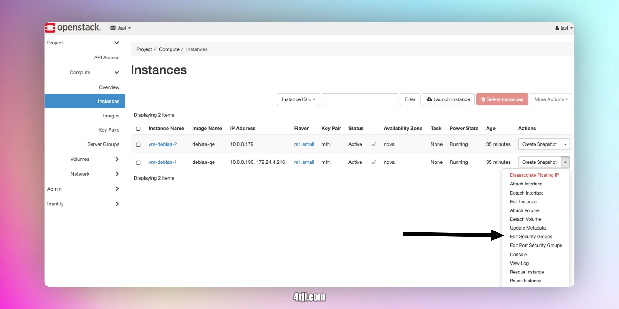 Create OpenStack Project