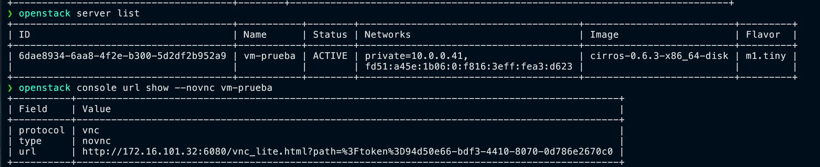 VNC Console Output Part 1