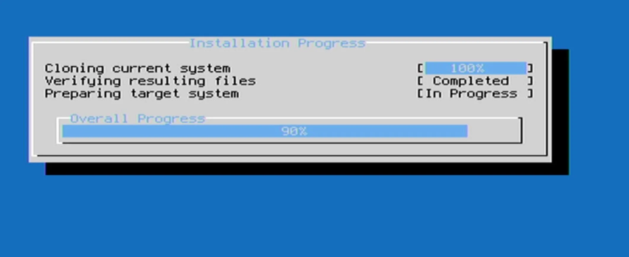 Installation Progress