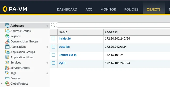 Objects Configuration