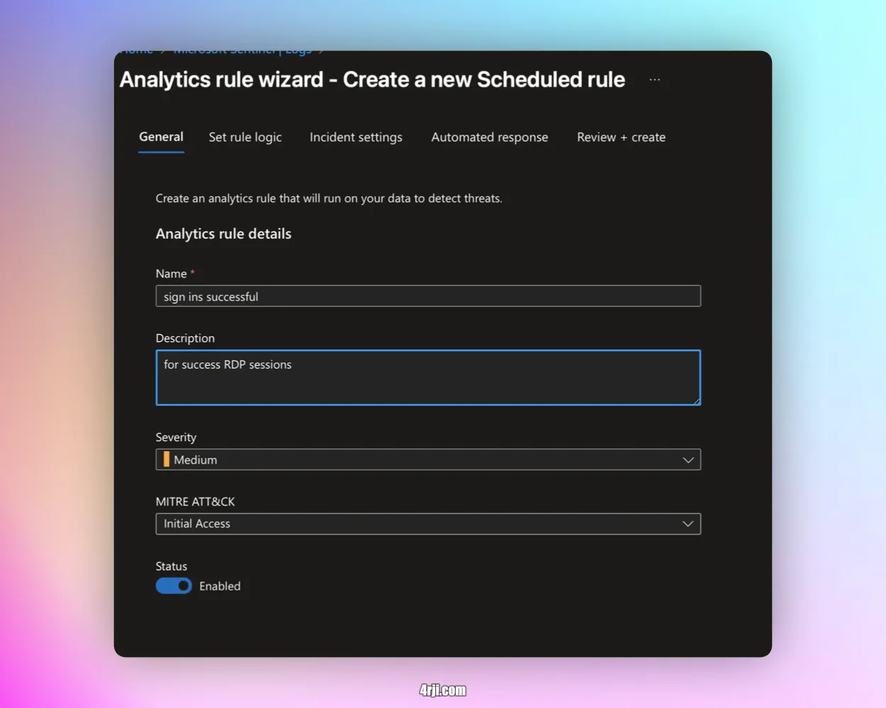 Configure Alert Rule