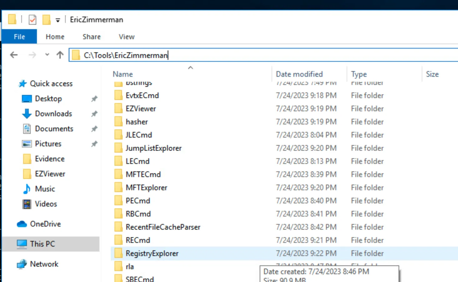 Launch Registry Explorer