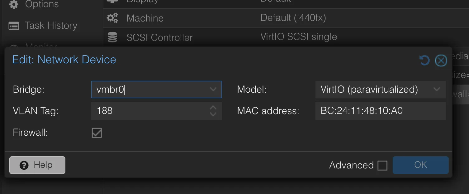 Assign VLAN Tag in Proxmox