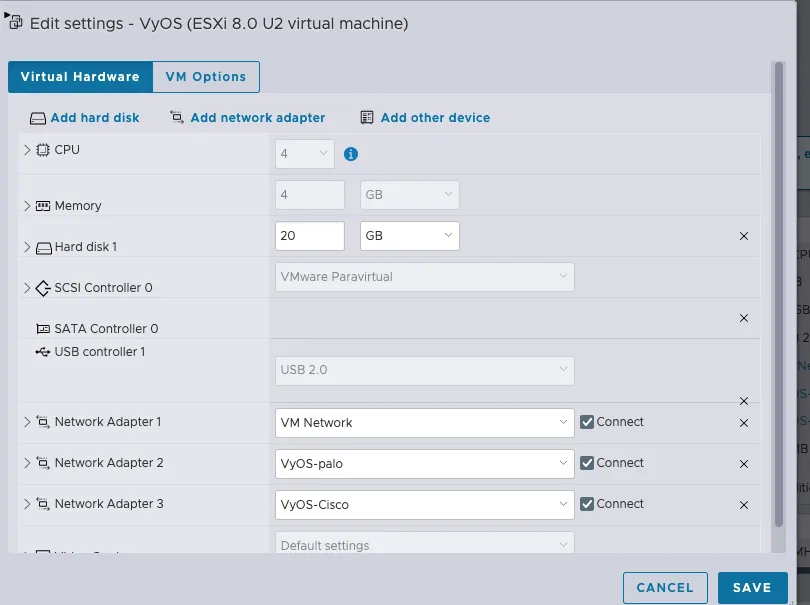 VyOS ESXi setup image 2